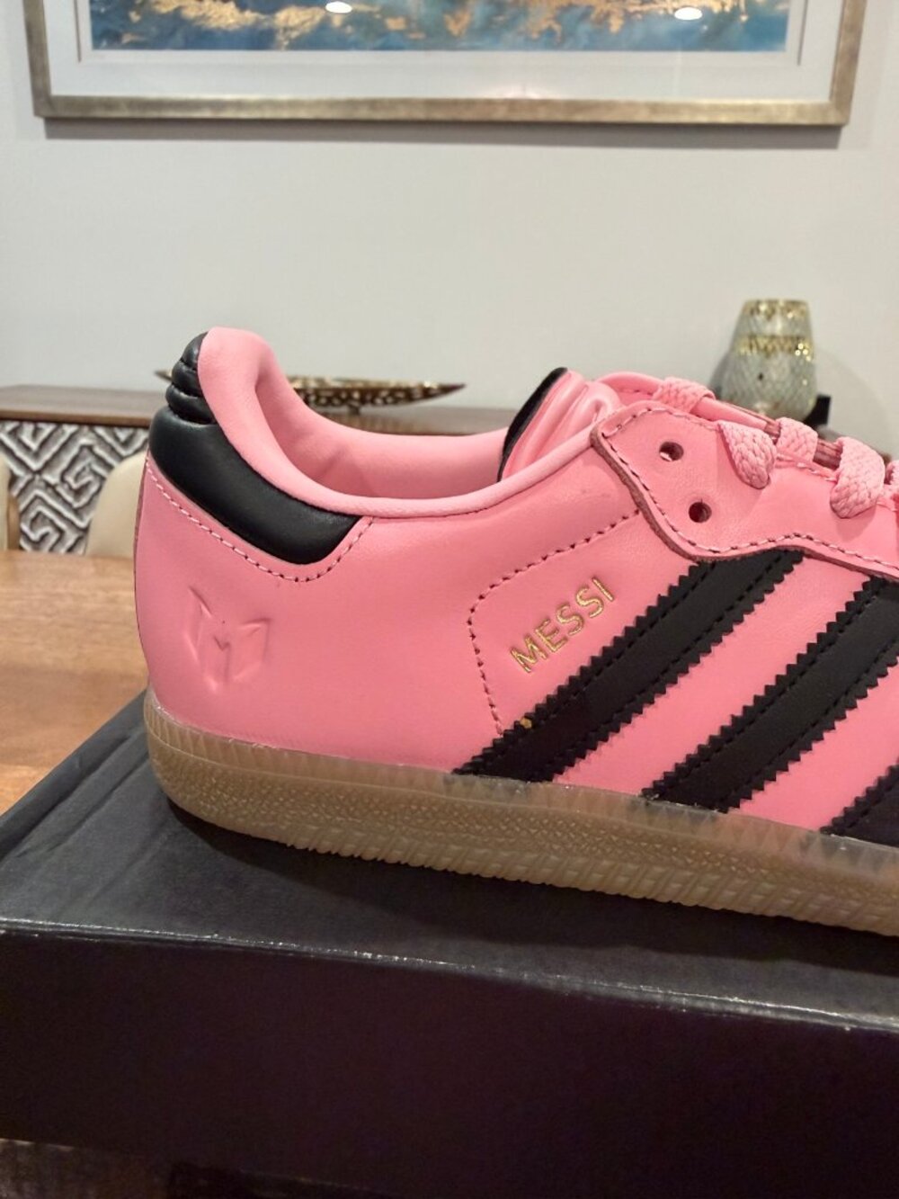 Adidas Samba Messi J Pink Size 5Y/6.5W BNIB - Picture 2 of 10